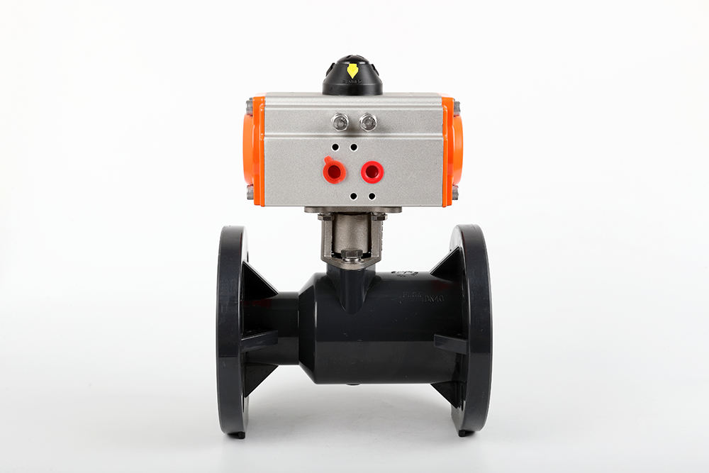 新乐气动法兰一体球阀